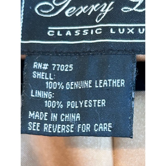 GOLD LEATHER Vintage Terry Lewis Classic Luxuries - Decorative Stitching - SZ L - Picture 6 of 7